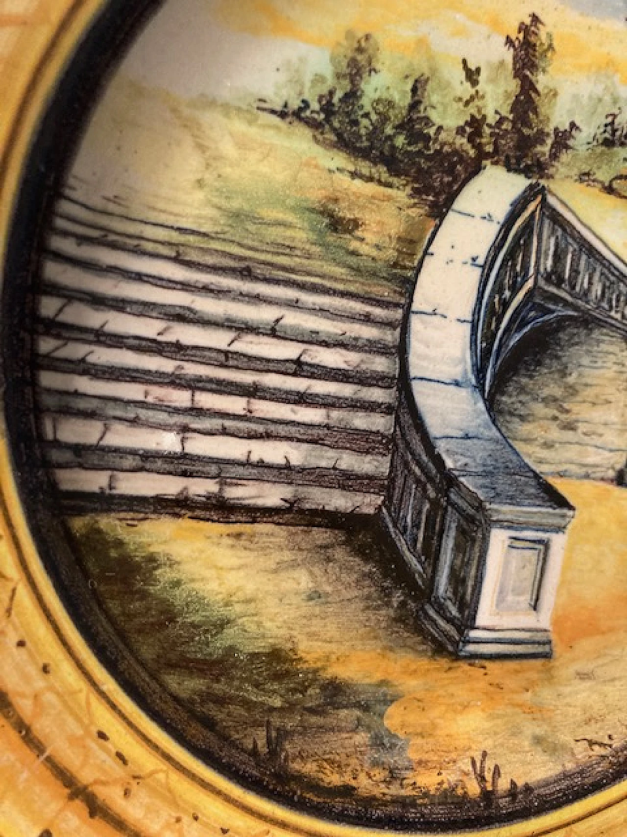 Piatto in maiolica di Cantagalli, fine '800 6