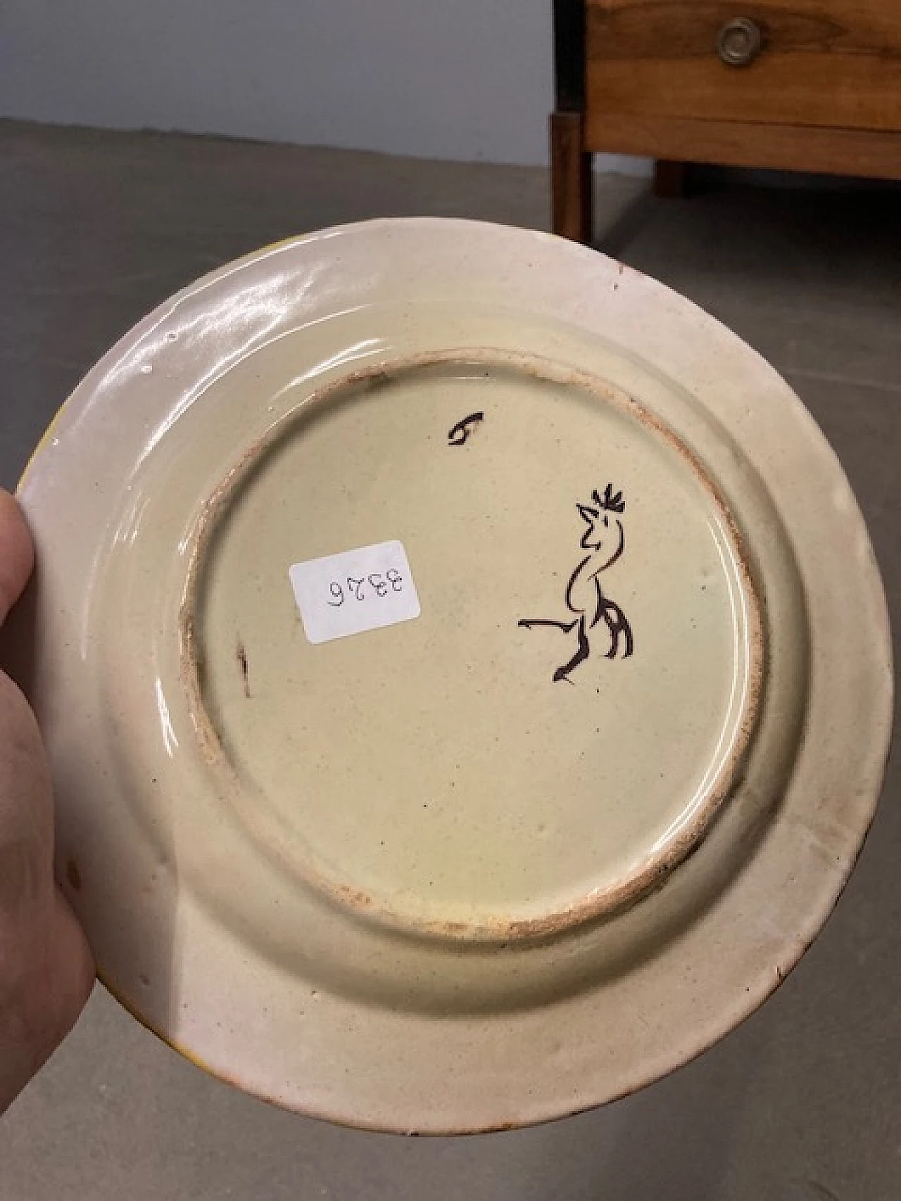 Piatto in maiolica di Cantagalli, fine '800 8