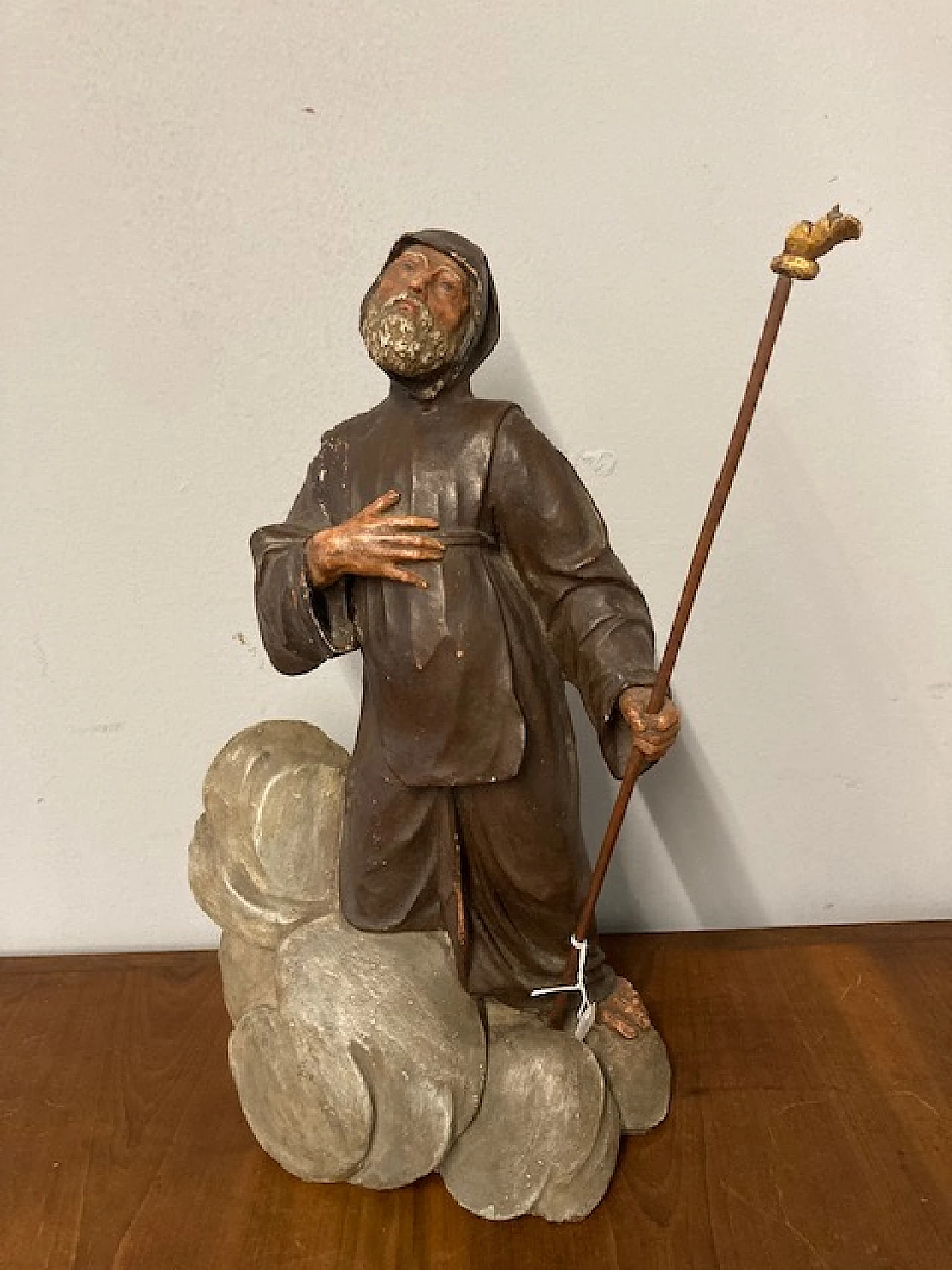 Polychrome terracotta sculpture of St. Francis of Paola, 18th century 1