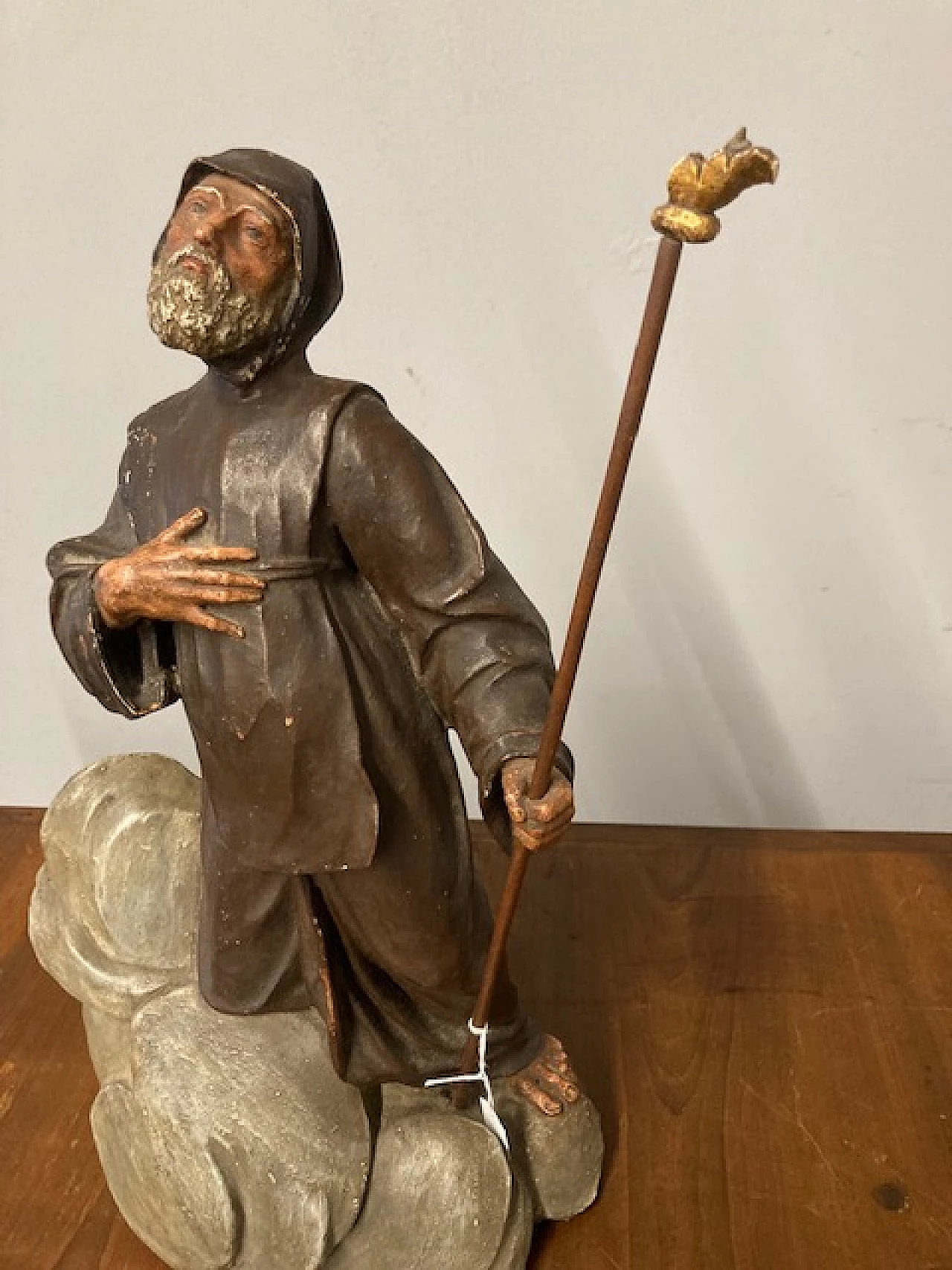 Polychrome terracotta sculpture of St. Francis of Paola, 18th century 2