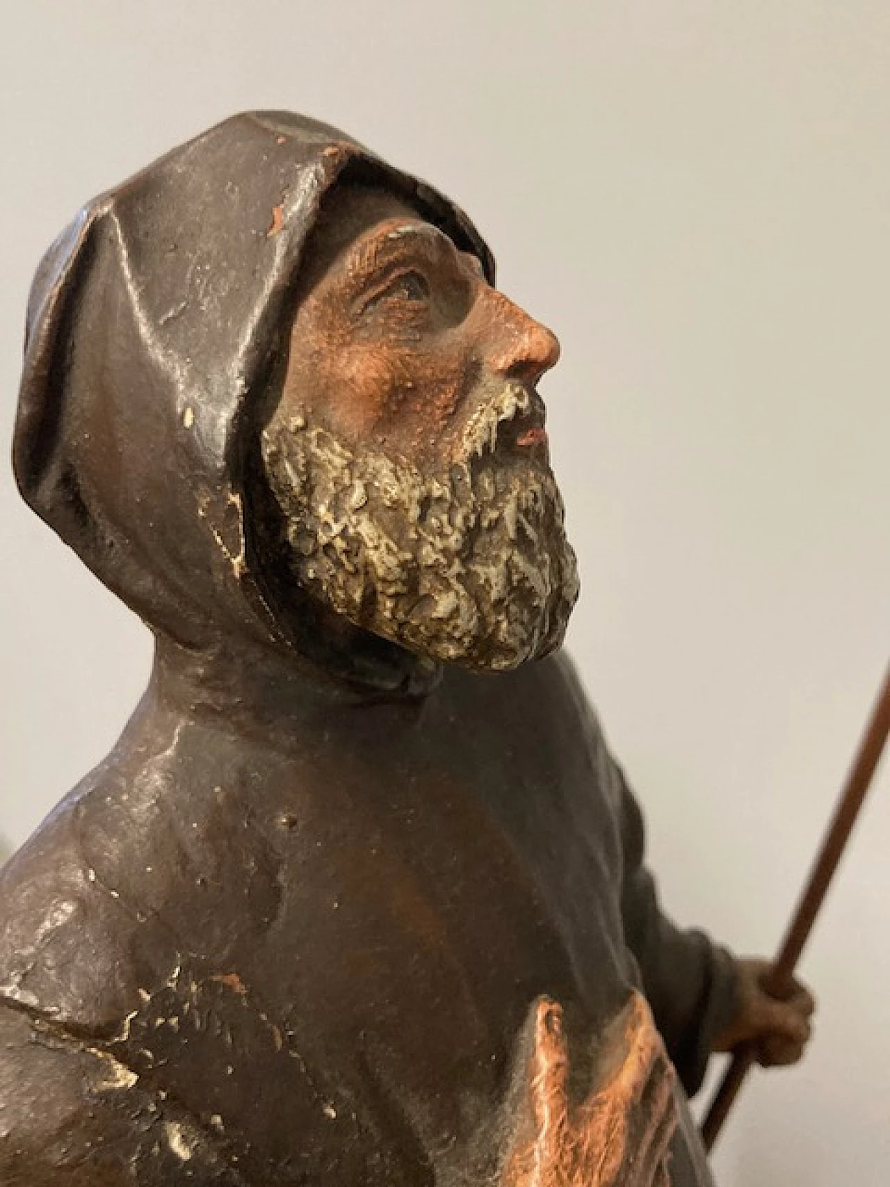 Polychrome terracotta sculpture of St. Francis of Paola, 18th century 6