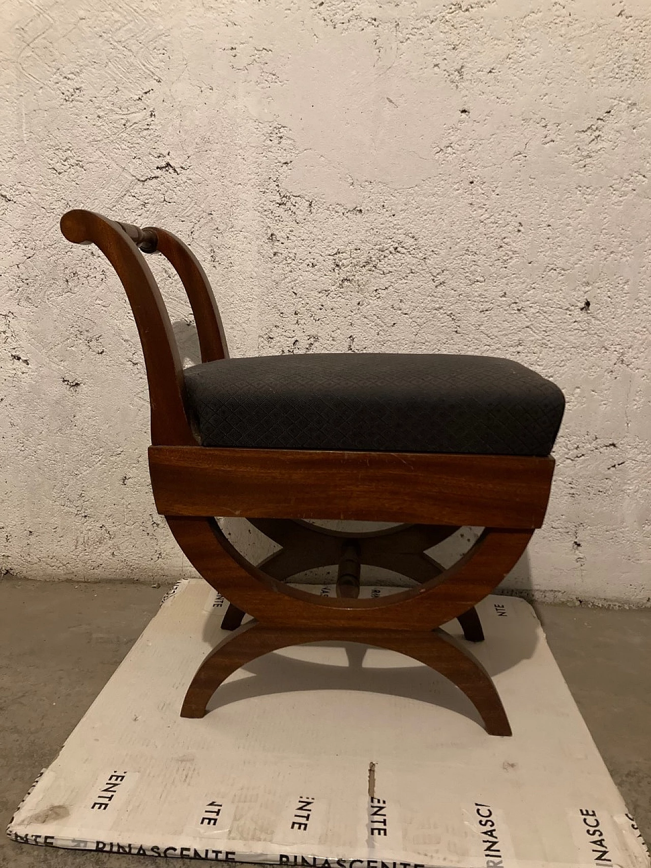 Copy of the Grand Tabouret bench in Biedermeier style, 1980s 1