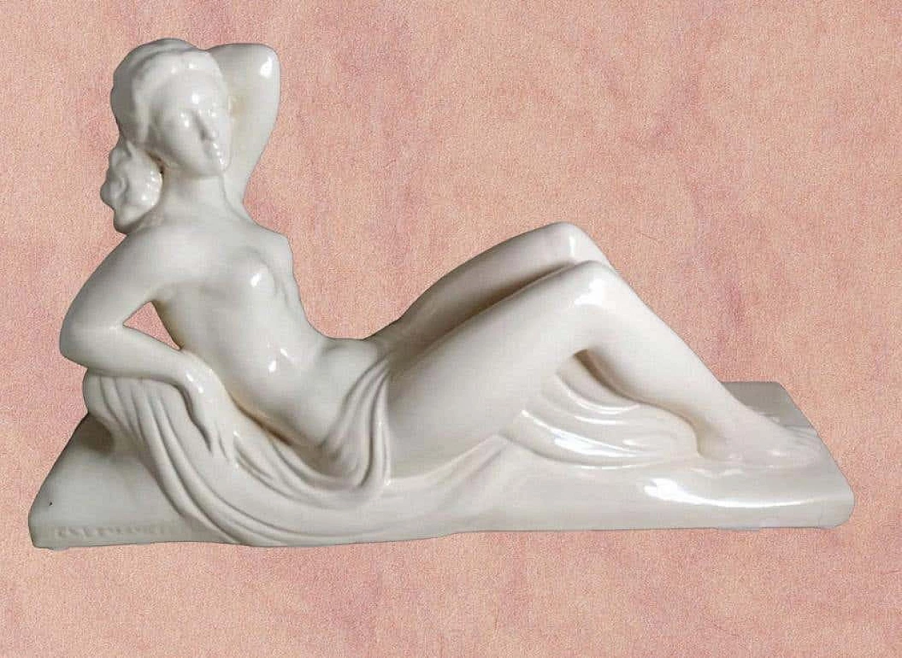 Statua Art Deco in ceramica di Charles Lemanceau, anni '20 2