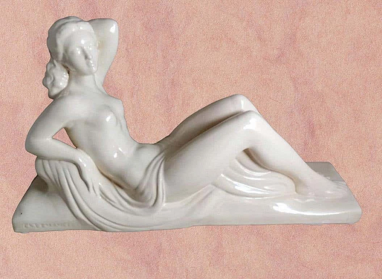 Art Deco ceramic statue of Charles Lemanceau, 1920s 2