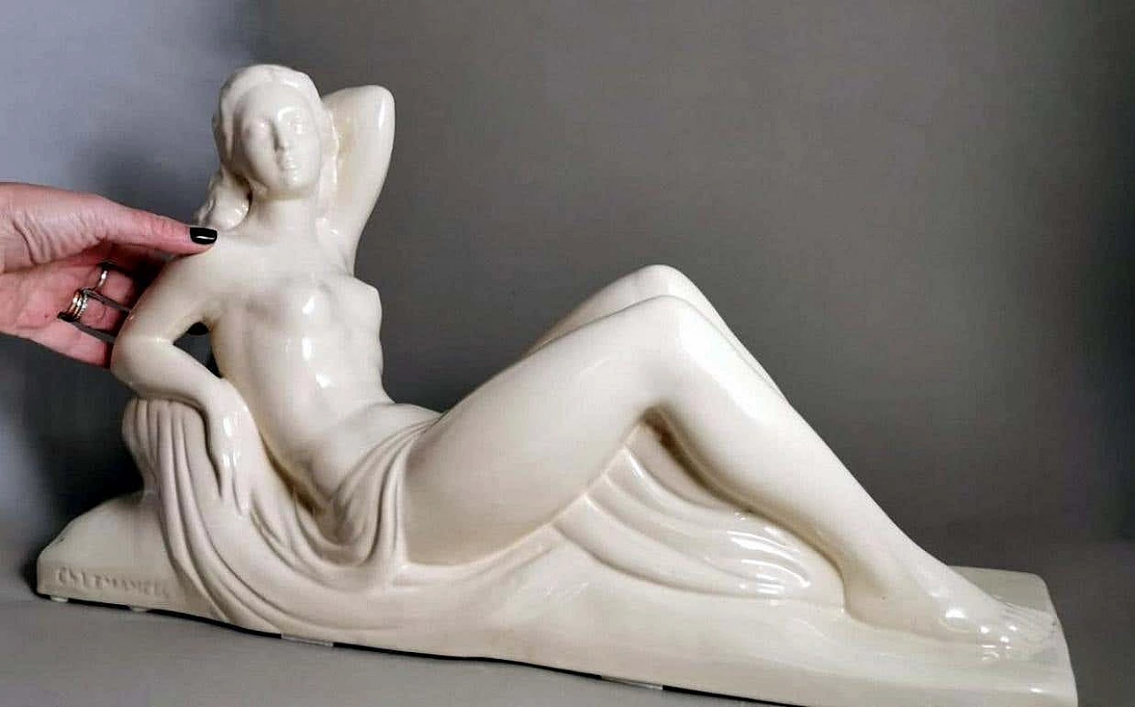Statua Art Deco in ceramica di Charles Lemanceau, anni '20 18