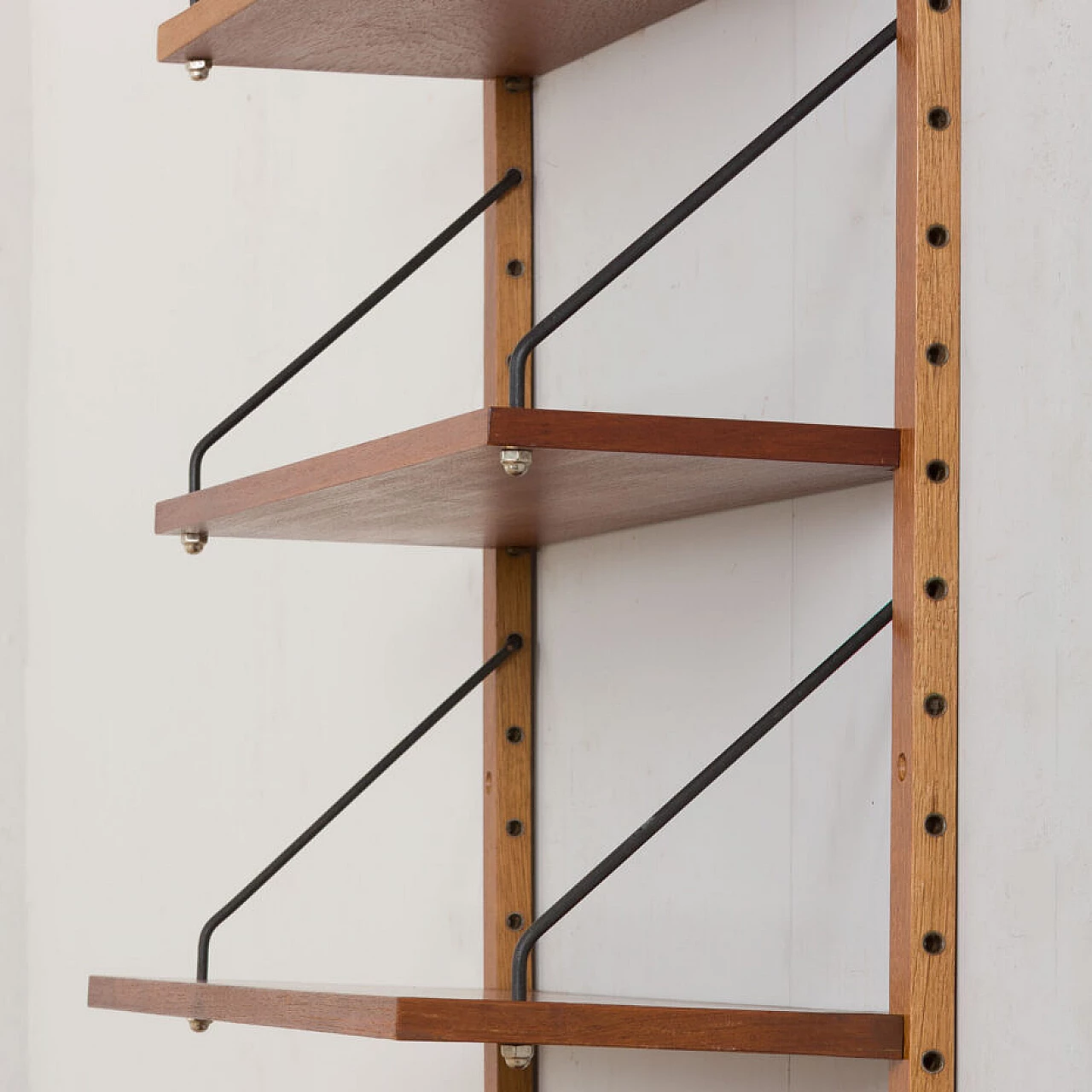 Danish teak bookcase with console and three shelves, 1960s 11