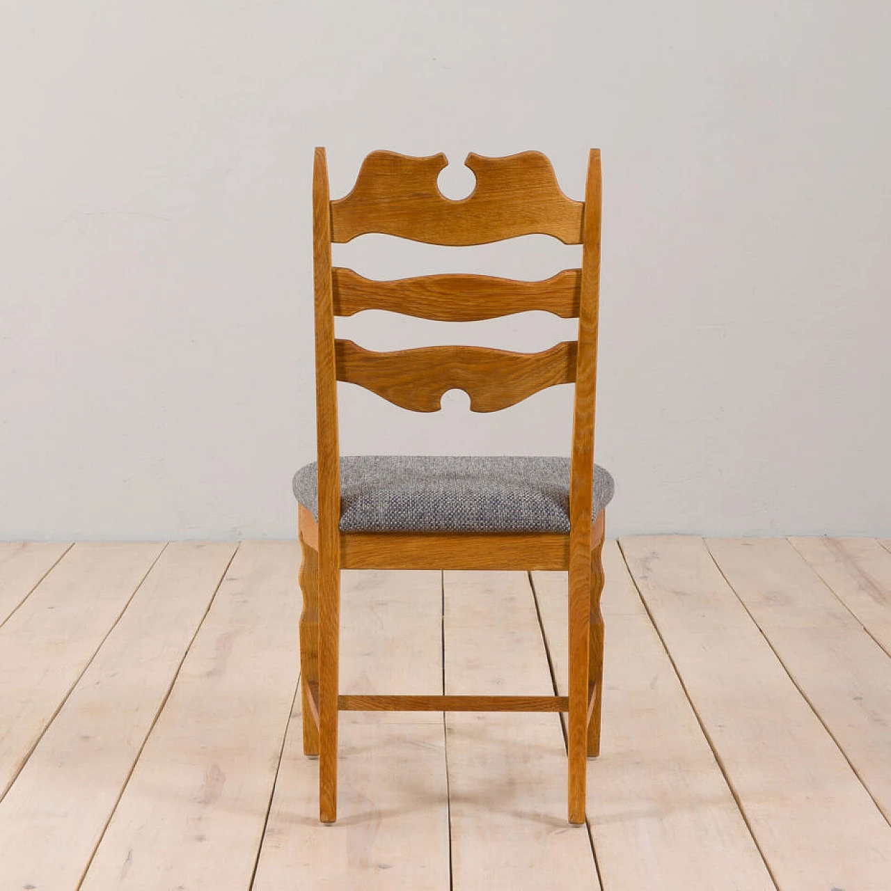 6 Sedie a rasoio in rovere di H. Kjærnulf per EG Kvalitetsmøbler, anni '60 13