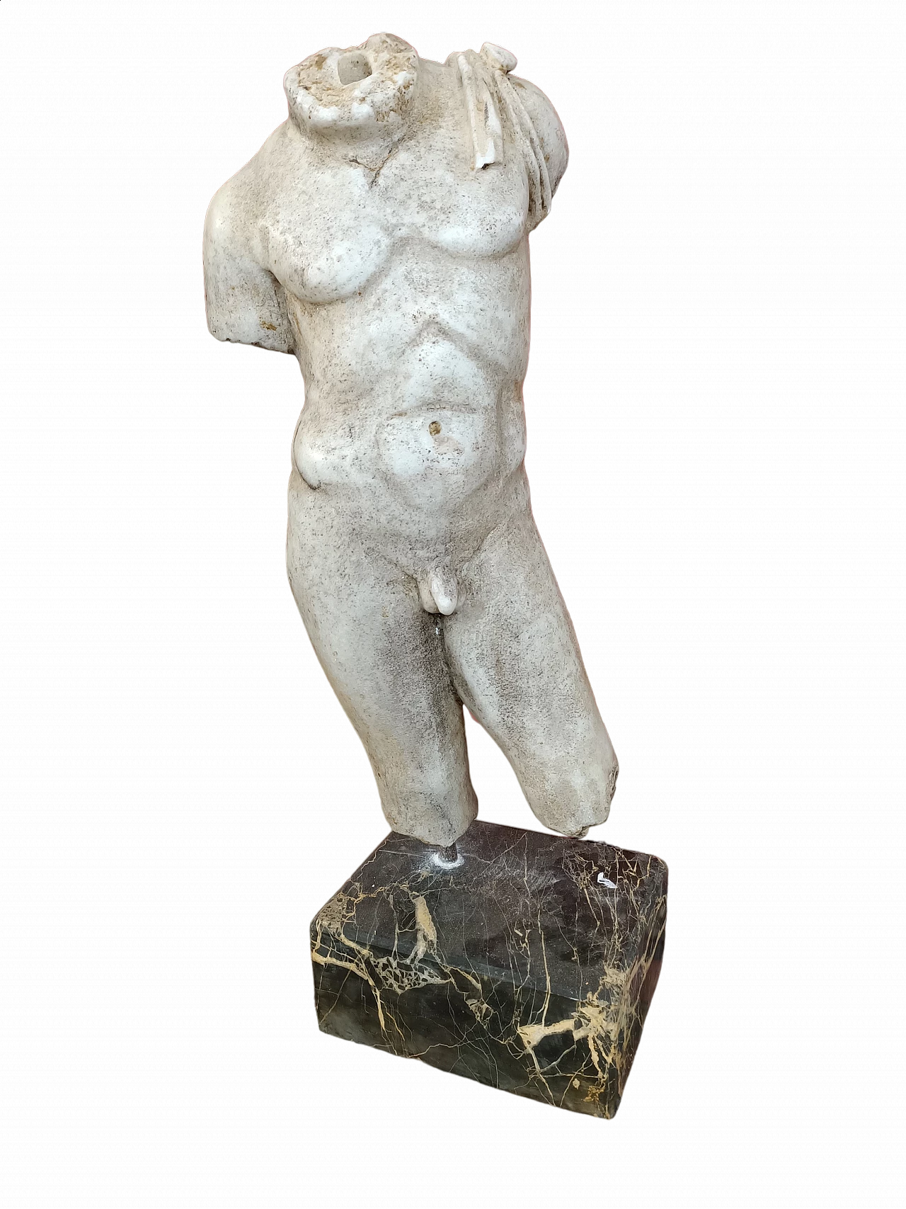 Thassos white marble male bust, 19th century 5