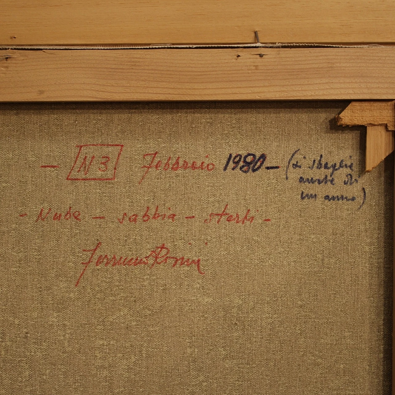 Ferruccio Rosini, dipinto di paesaggio marino, olio su tela, 1980 6