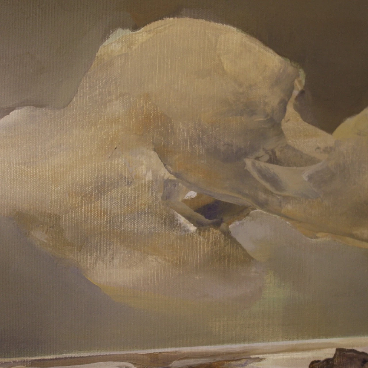 Ferruccio Rosini, dipinto di paesaggio marino, olio su tela, 1980 9