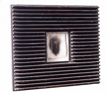 Walter Ladislao flame-painted work in wooden frame, 2000s