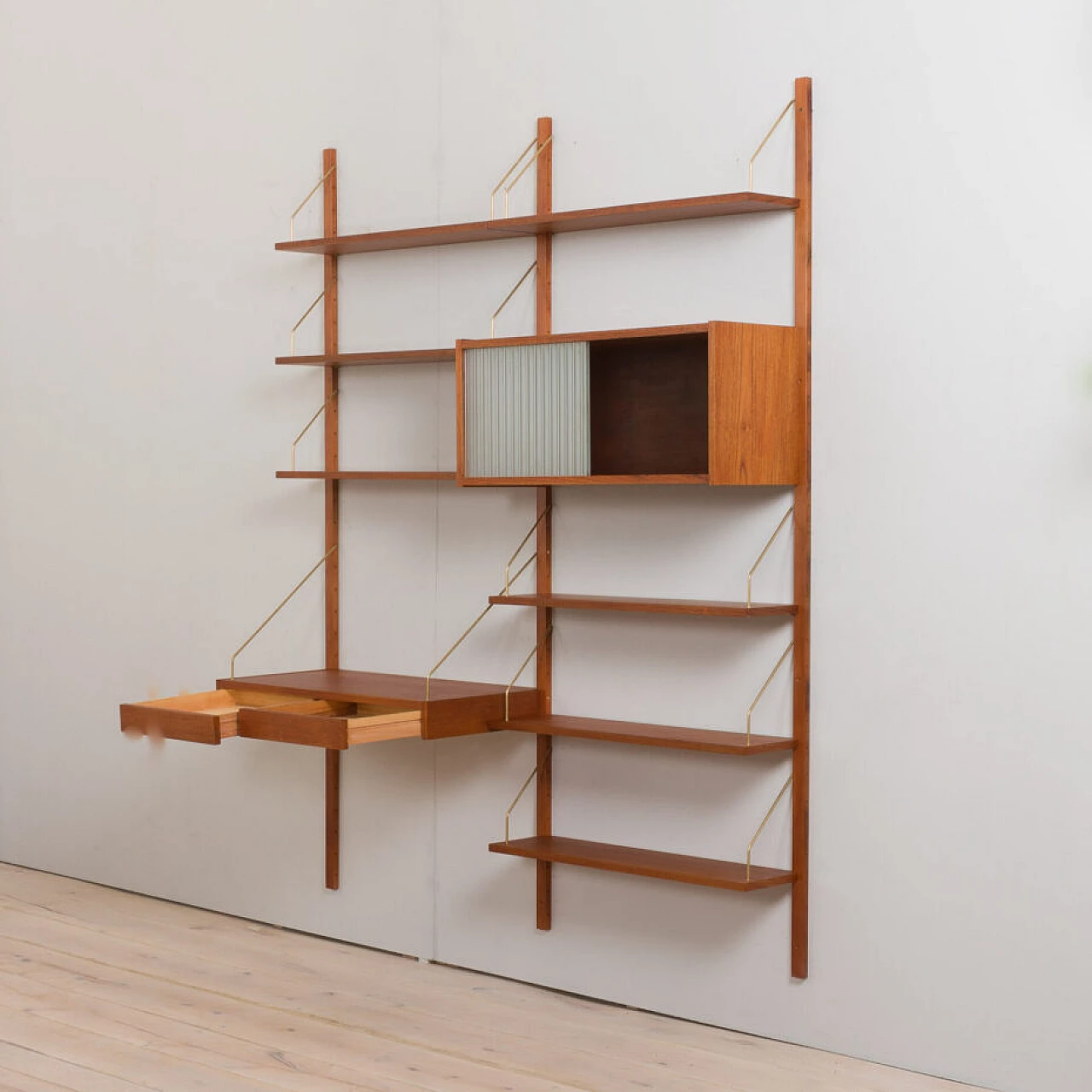 Danish bookcase with desk in the style of Preben Sorensen, 1970s 4