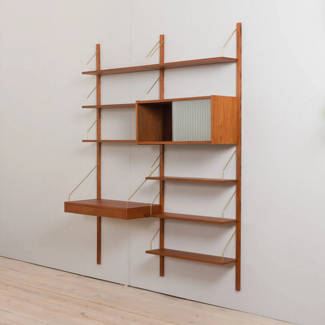 Danish bookcase with desk in the style of Preben Sorensen, 1970s 5