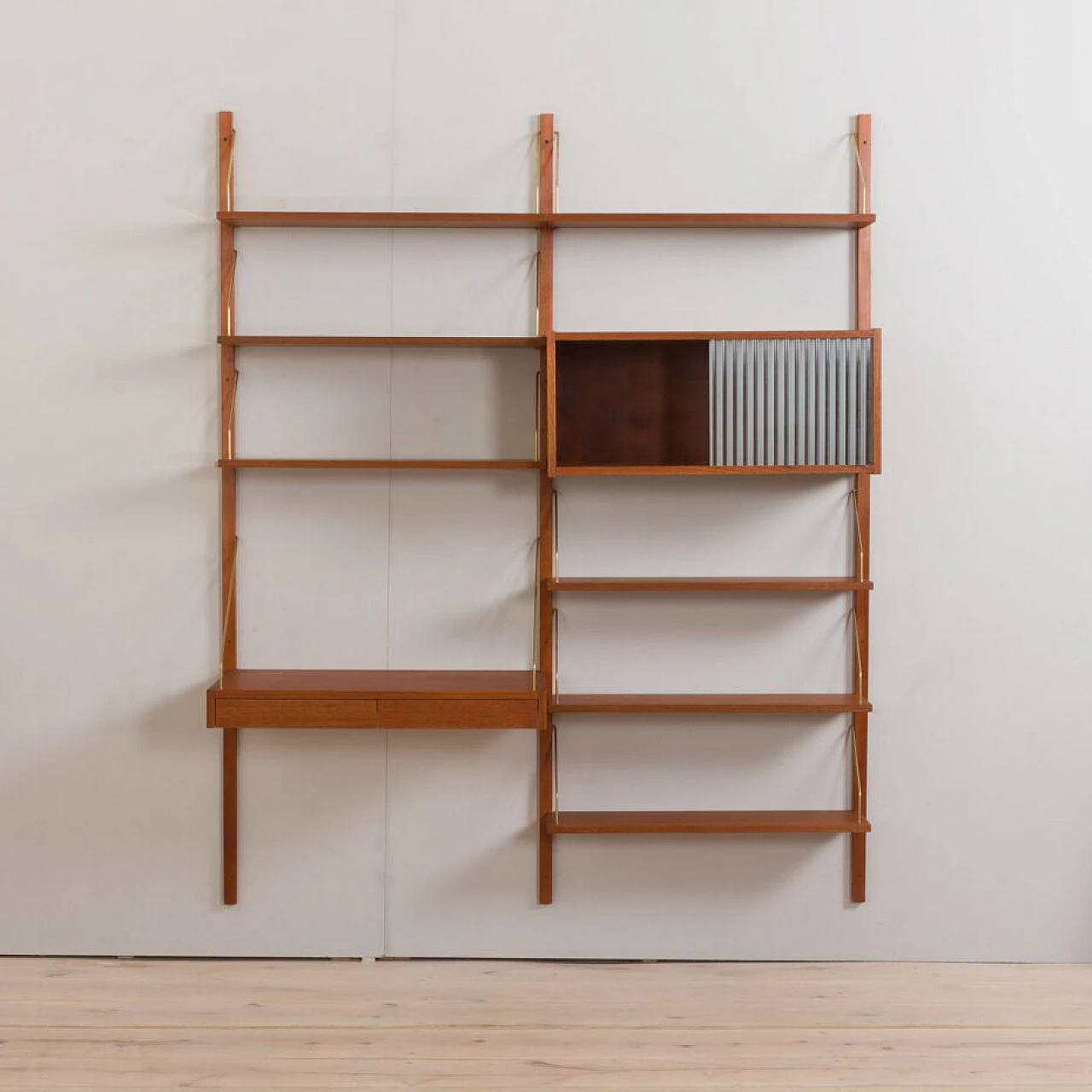 Danish bookcase with desk in the style of Preben Sorensen, 1970s 6