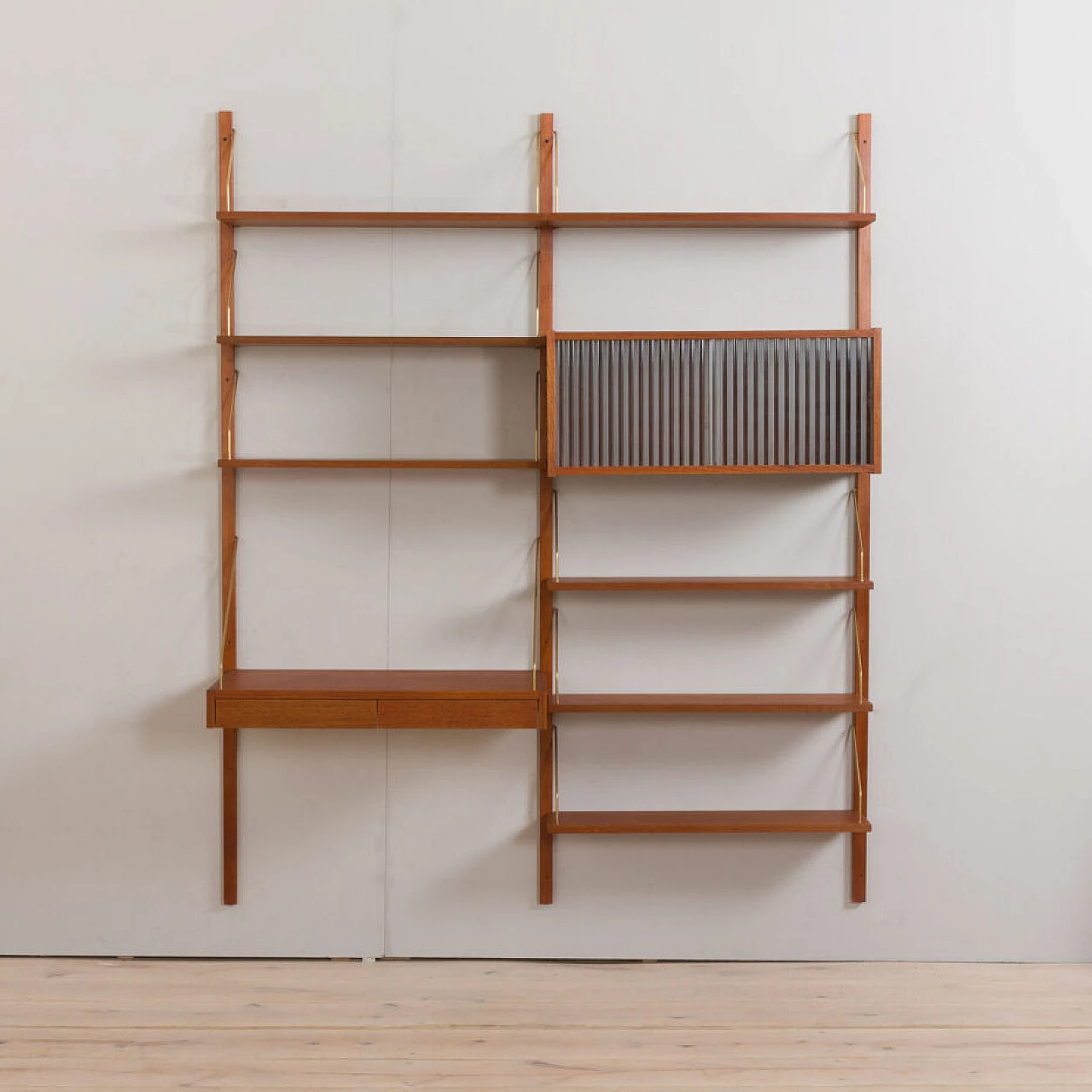 Danish bookcase with desk in the style of Preben Sorensen, 1970s 8
