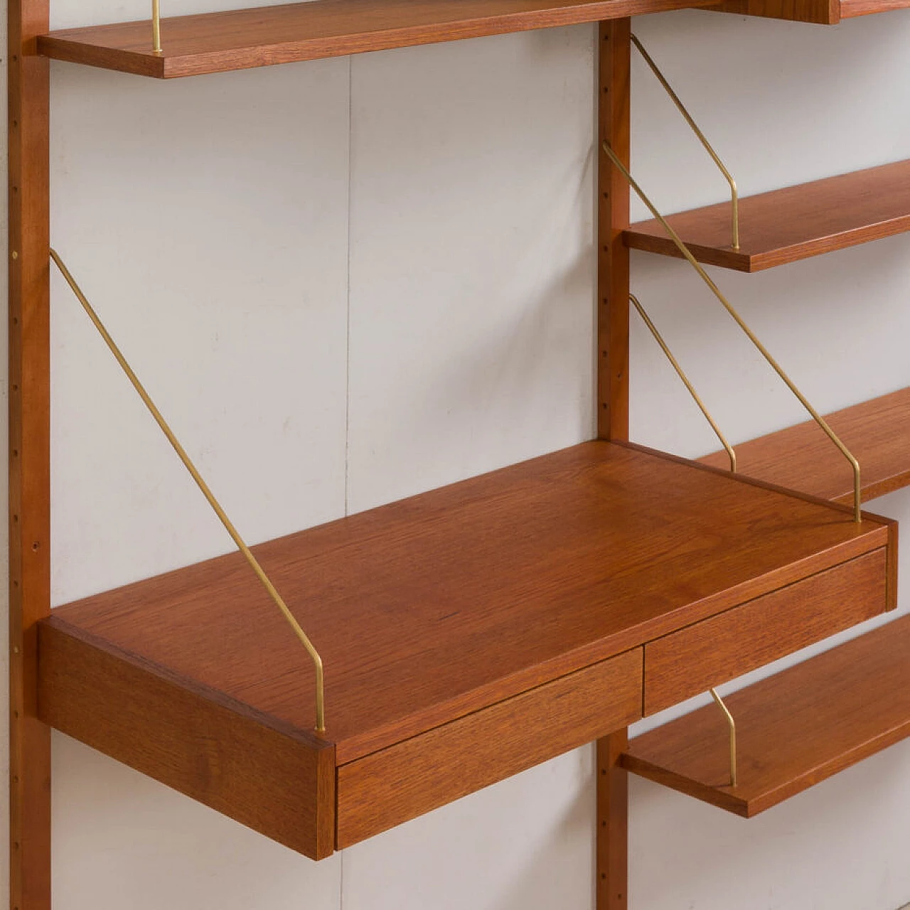 Danish bookcase with desk in the style of Preben Sorensen, 1970s 10