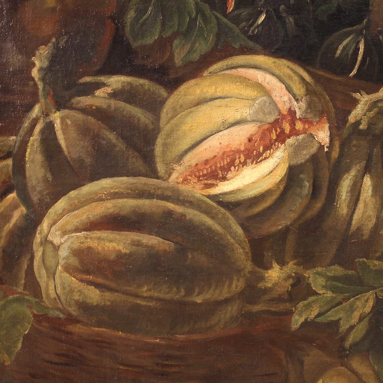 Genre scene painting with still life, oil on canvas, 18th century 9