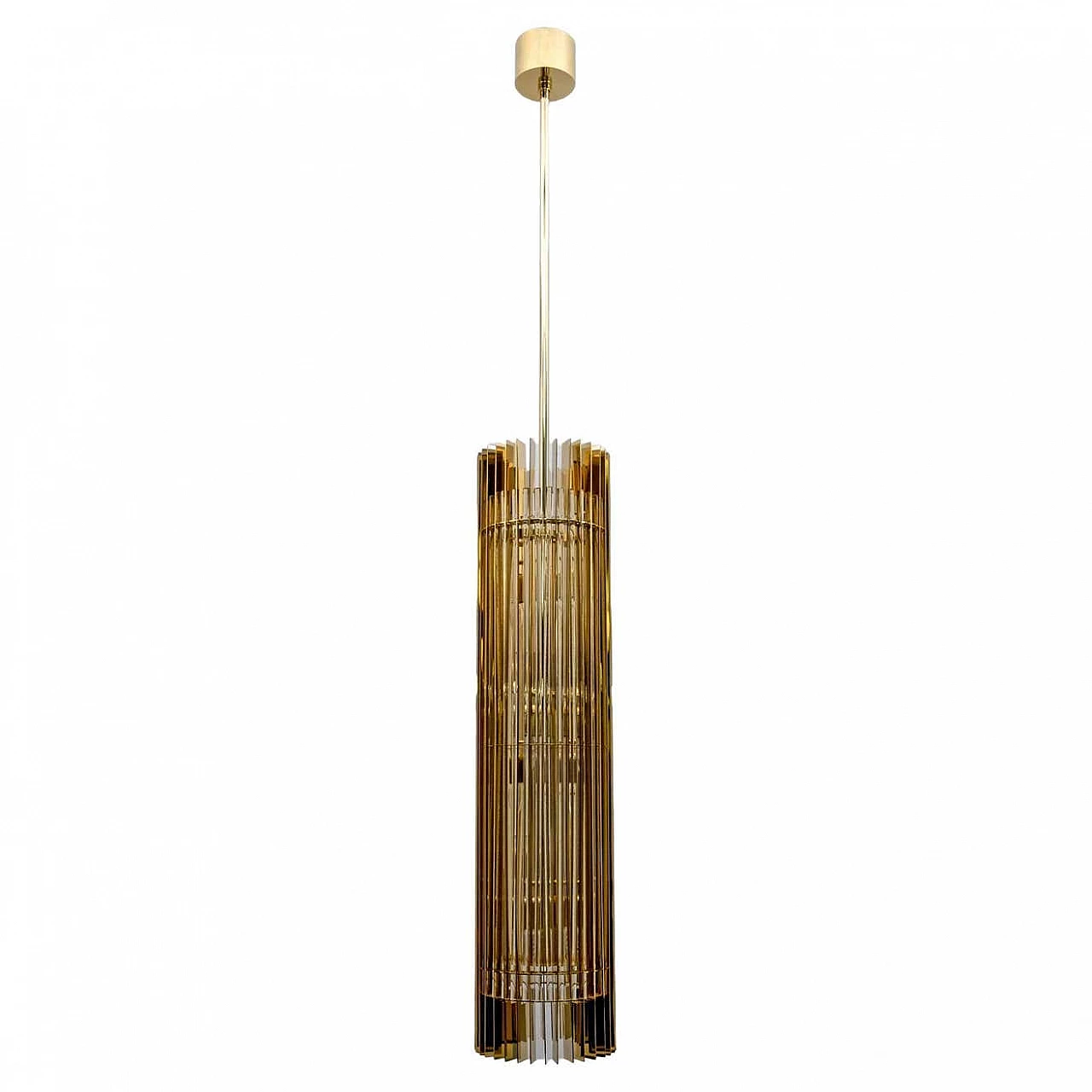 Gucci brass and Murano crystal chandelier by Romani Saccati for Studio Design, 2000s 1