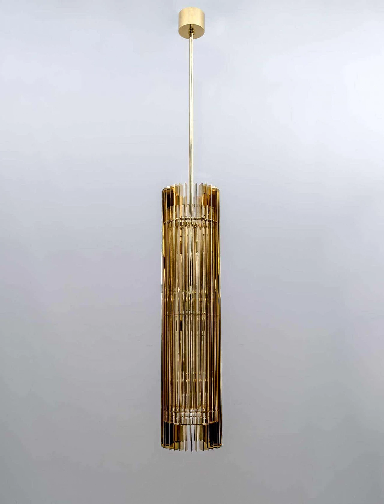 Gucci brass and Murano crystal chandelier by Romani Saccati for Studio Design, 2000s 2