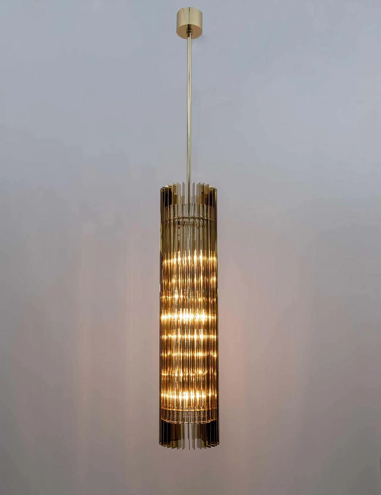 Gucci brass and Murano crystal chandelier by Romani Saccati for Studio Design, 2000s 4