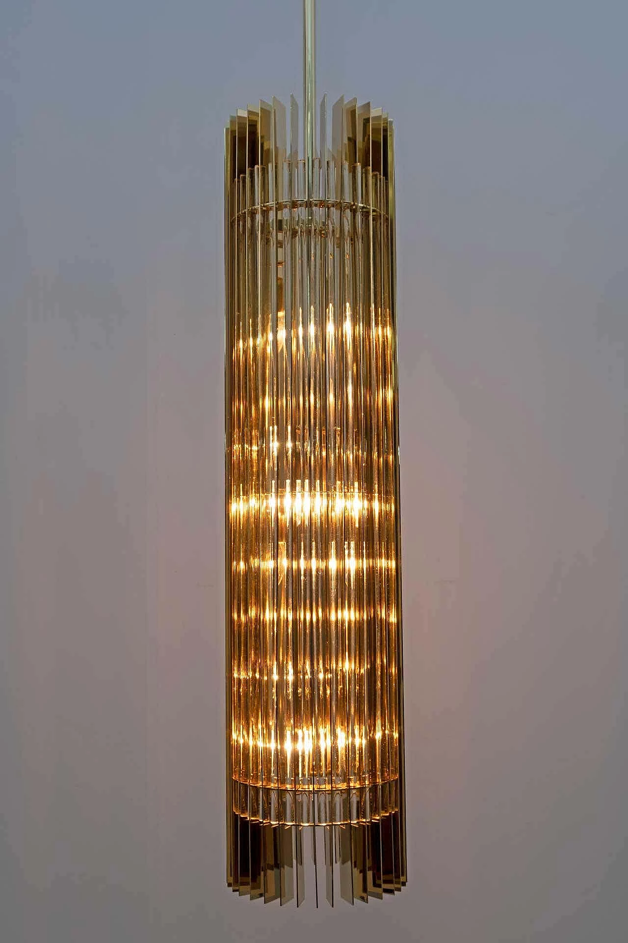 Gucci brass and Murano crystal chandelier by Romani Saccati for Studio Design, 2000s 5