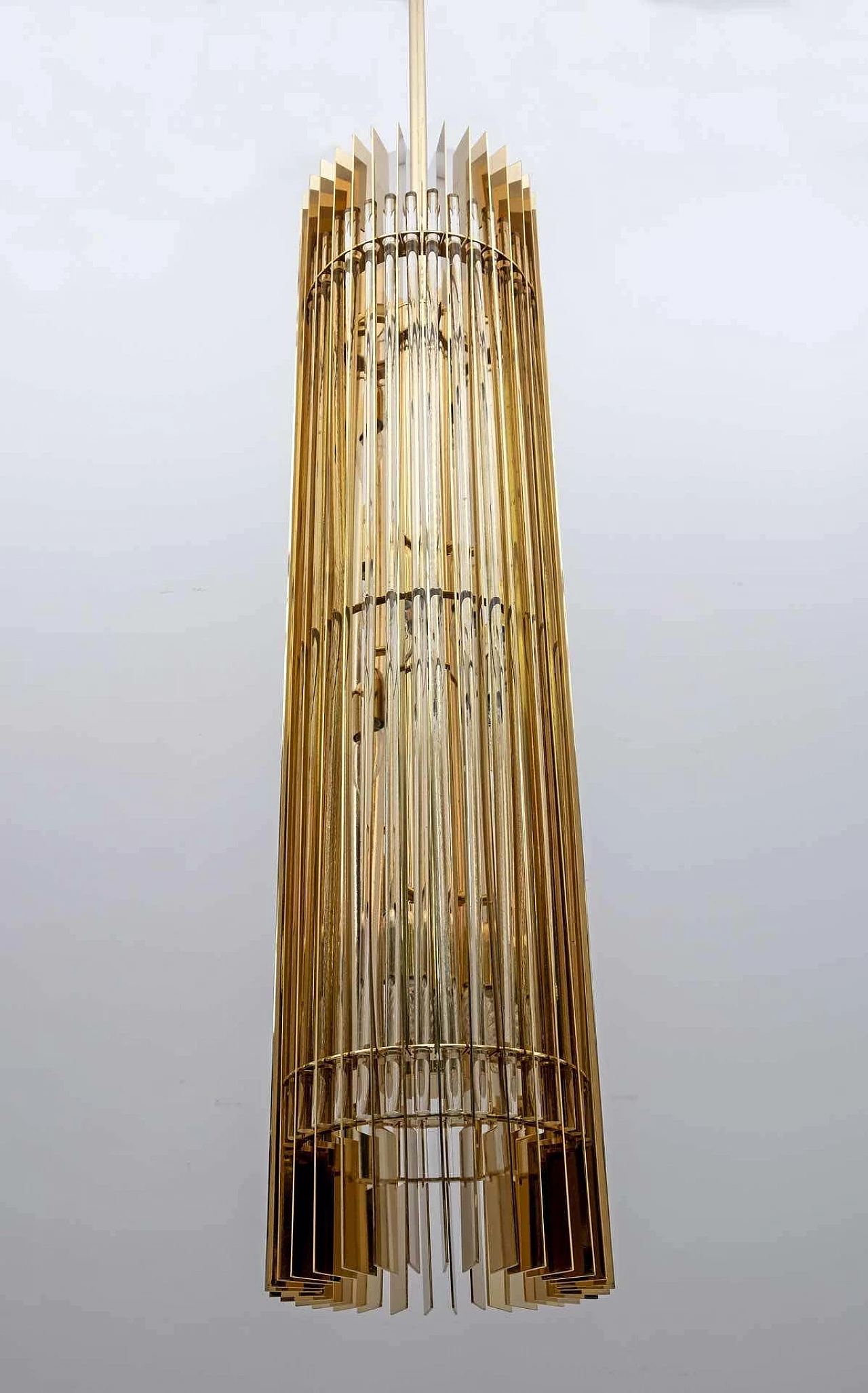 Gucci brass and Murano crystal chandelier by Romani Saccati for Studio Design, 2000s 6