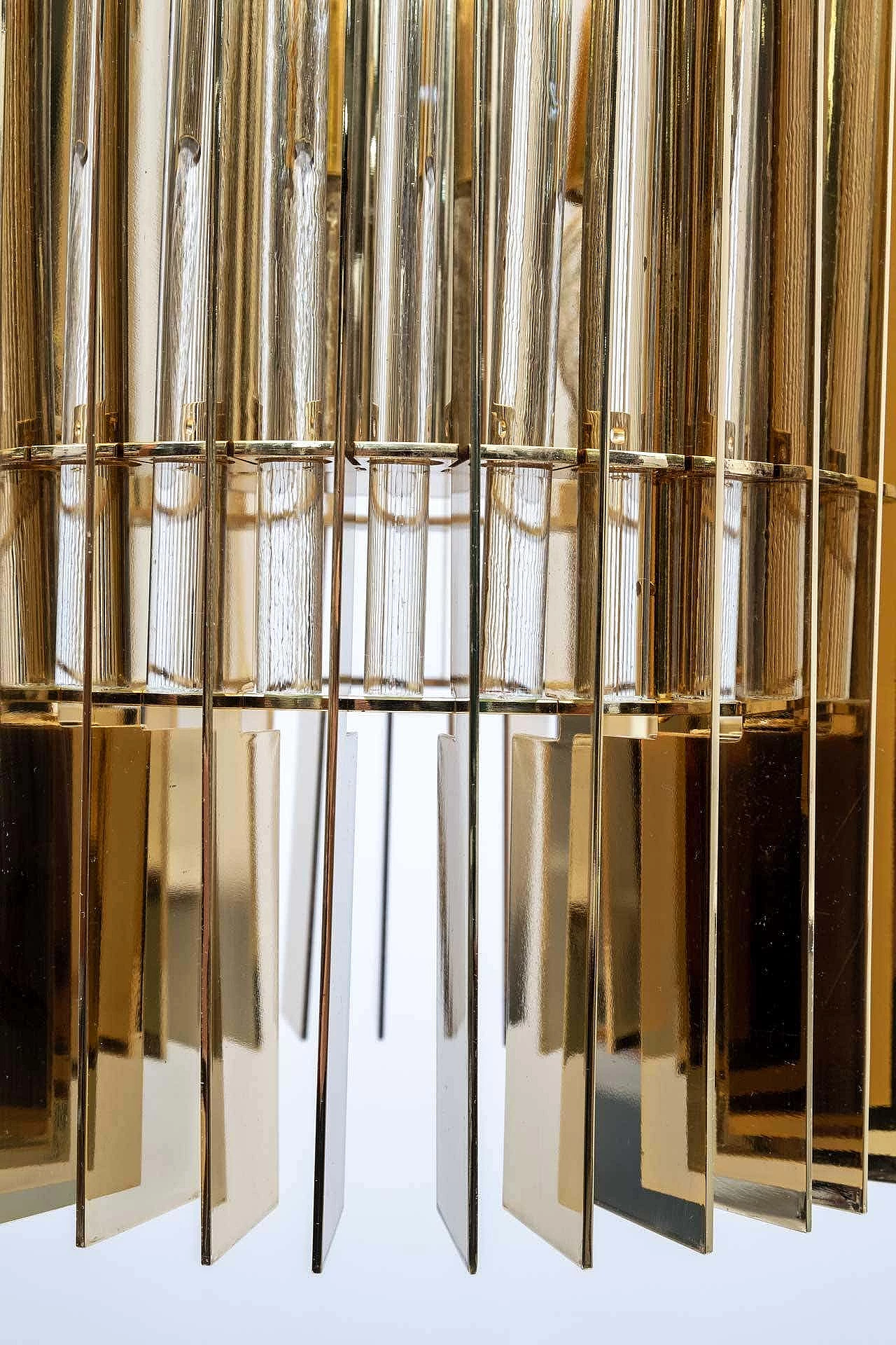 Gucci brass and Murano crystal chandelier by Romani Saccati for Studio Design, 2000s 10