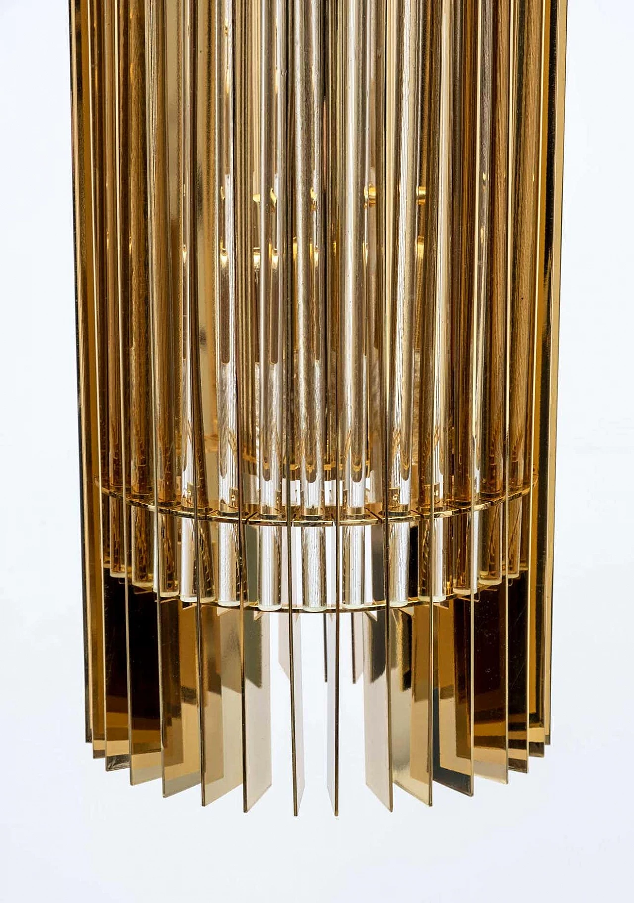 Gucci brass and Murano crystal chandelier by Romani Saccati for Studio Design, 2000s 11