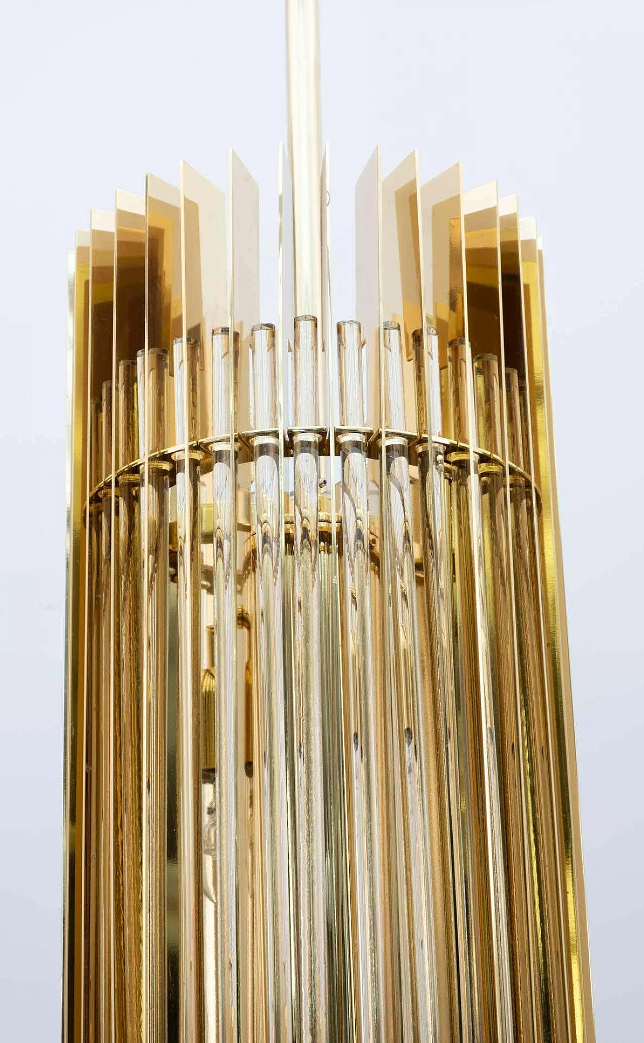 Gucci brass and Murano crystal chandelier by Romani Saccati for Studio Design, 2000s 12