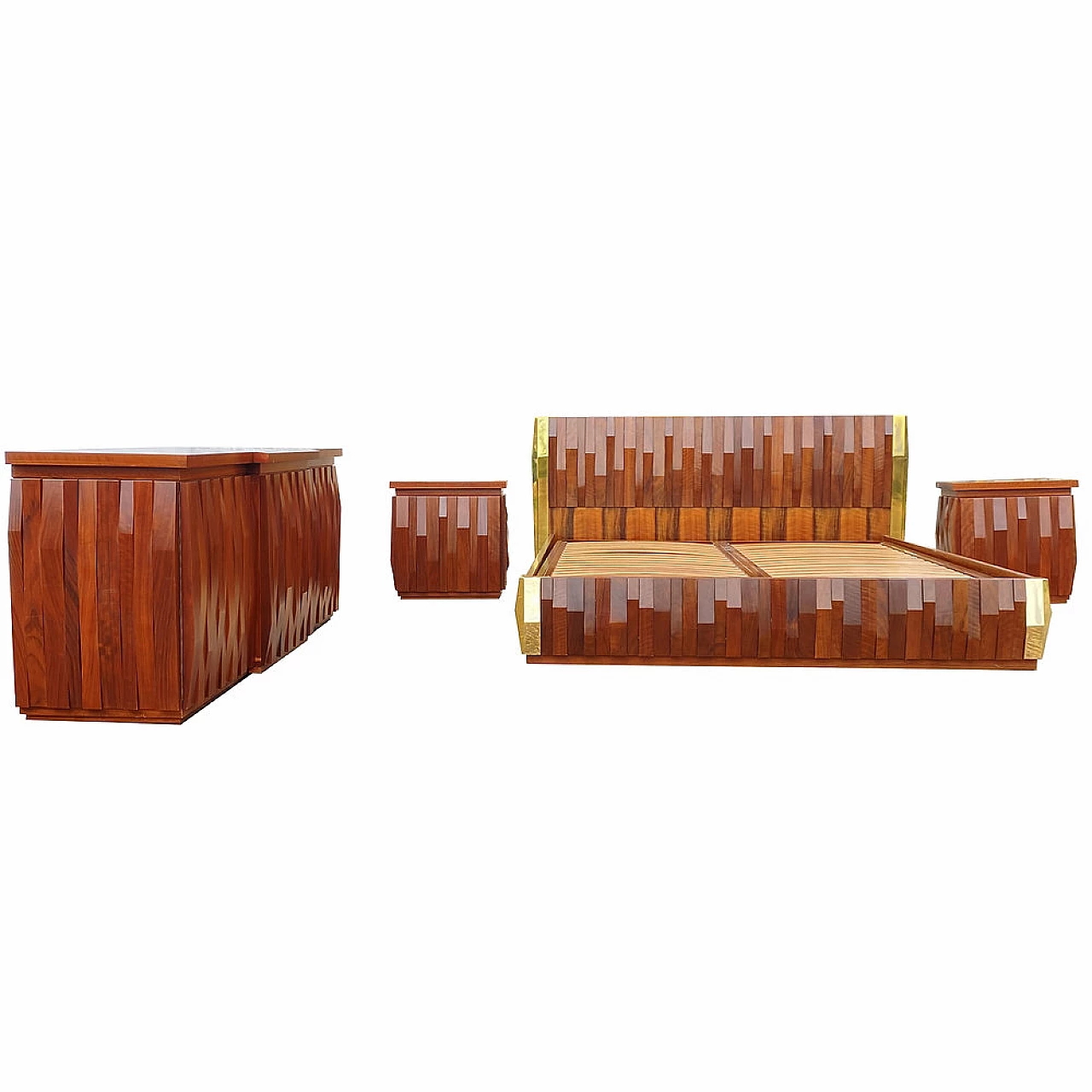 Camera da letto Barium di Luciano Frigerio per Frigerio di Desio, anni '70 7