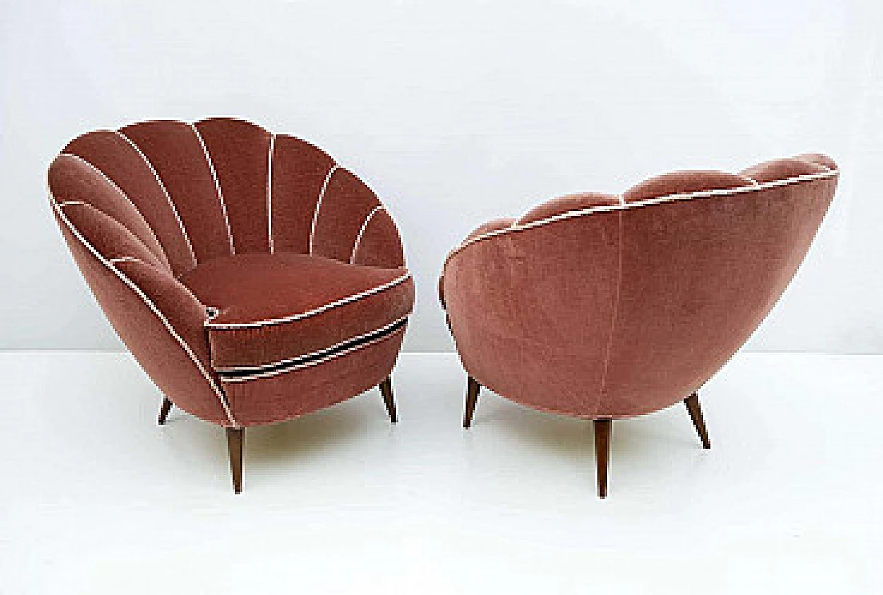 Pair of Margherita armchairs by Gio Ponti for ISA Bergamo, 1950s 14