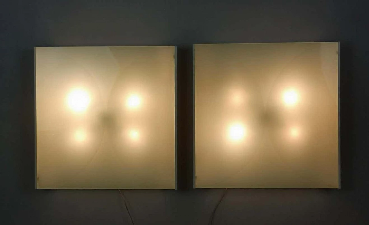 Pair of Clessidra wall sconces by Bobo Piccoli for Fontana Arte, 1970s 3