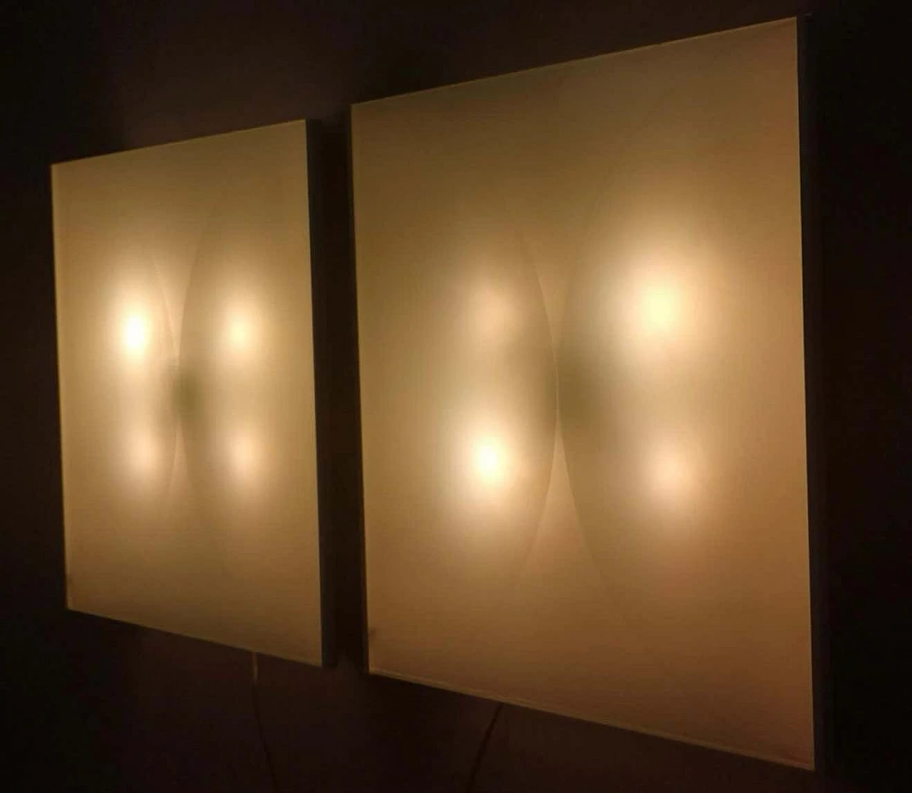 Pair of Clessidra wall sconces by Bobo Piccoli for Fontana Arte, 1970s 4