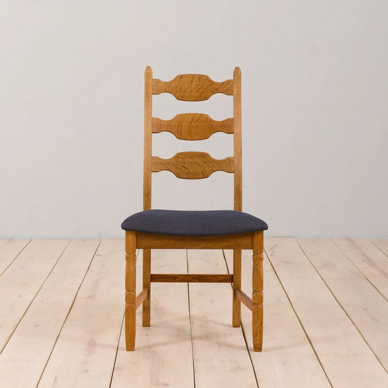 5 Sedie da pranzo in quercia danese di H. Kjærnulf, anni '60 13