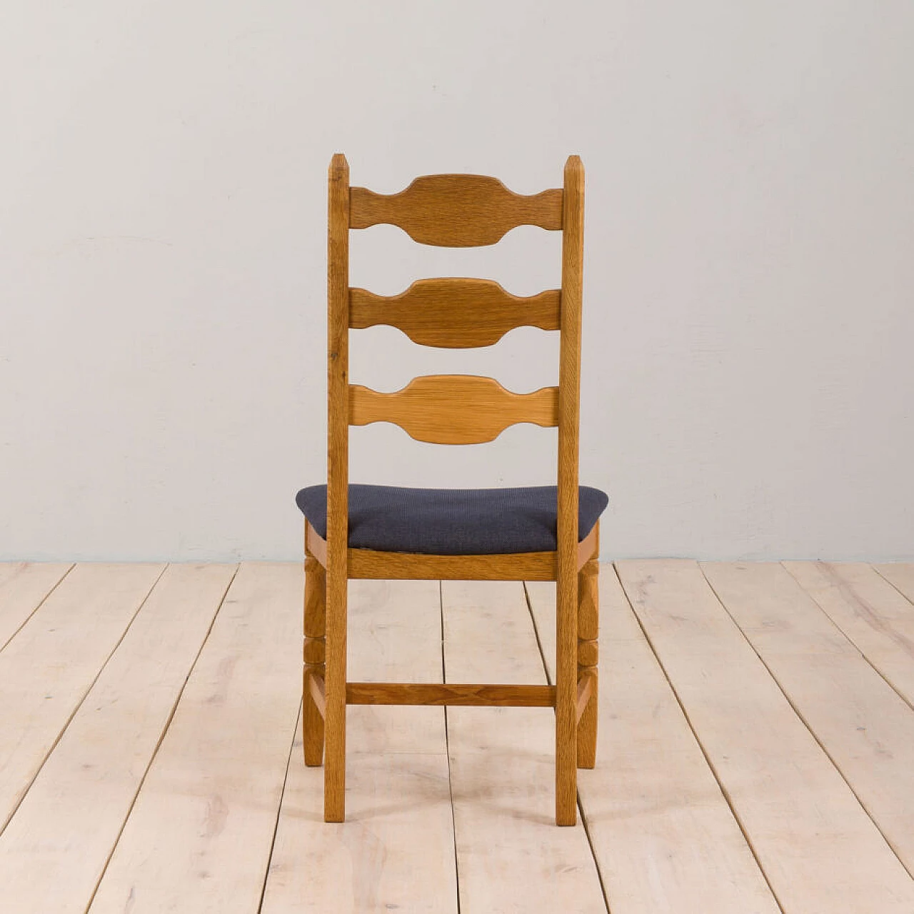 5 Sedie da pranzo in quercia danese di H. Kjærnulf, anni '60 17