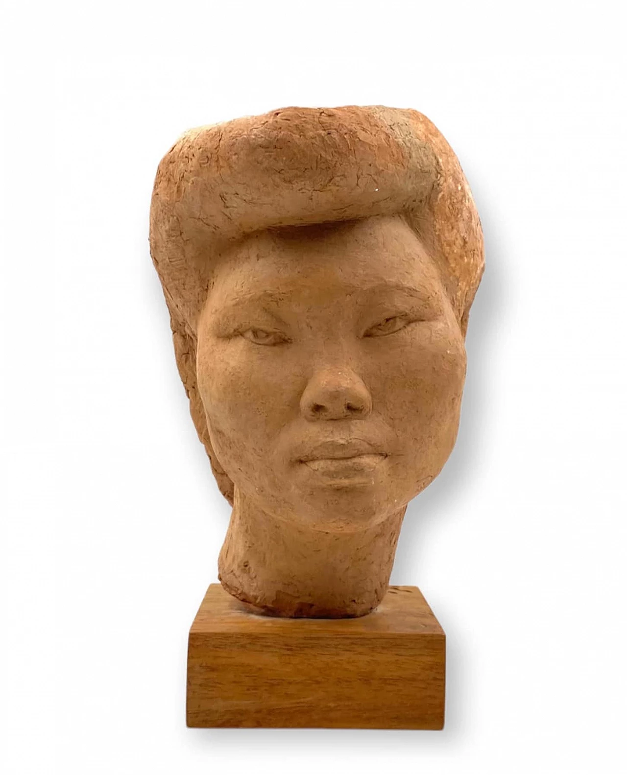 Willy Gordon, Akito girl's head, terracotta sculpture, 1940s 1
