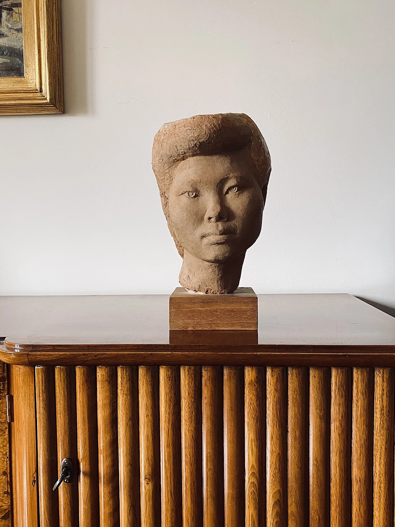 Willy Gordon, Akito girl's head, terracotta sculpture, 1940s 5