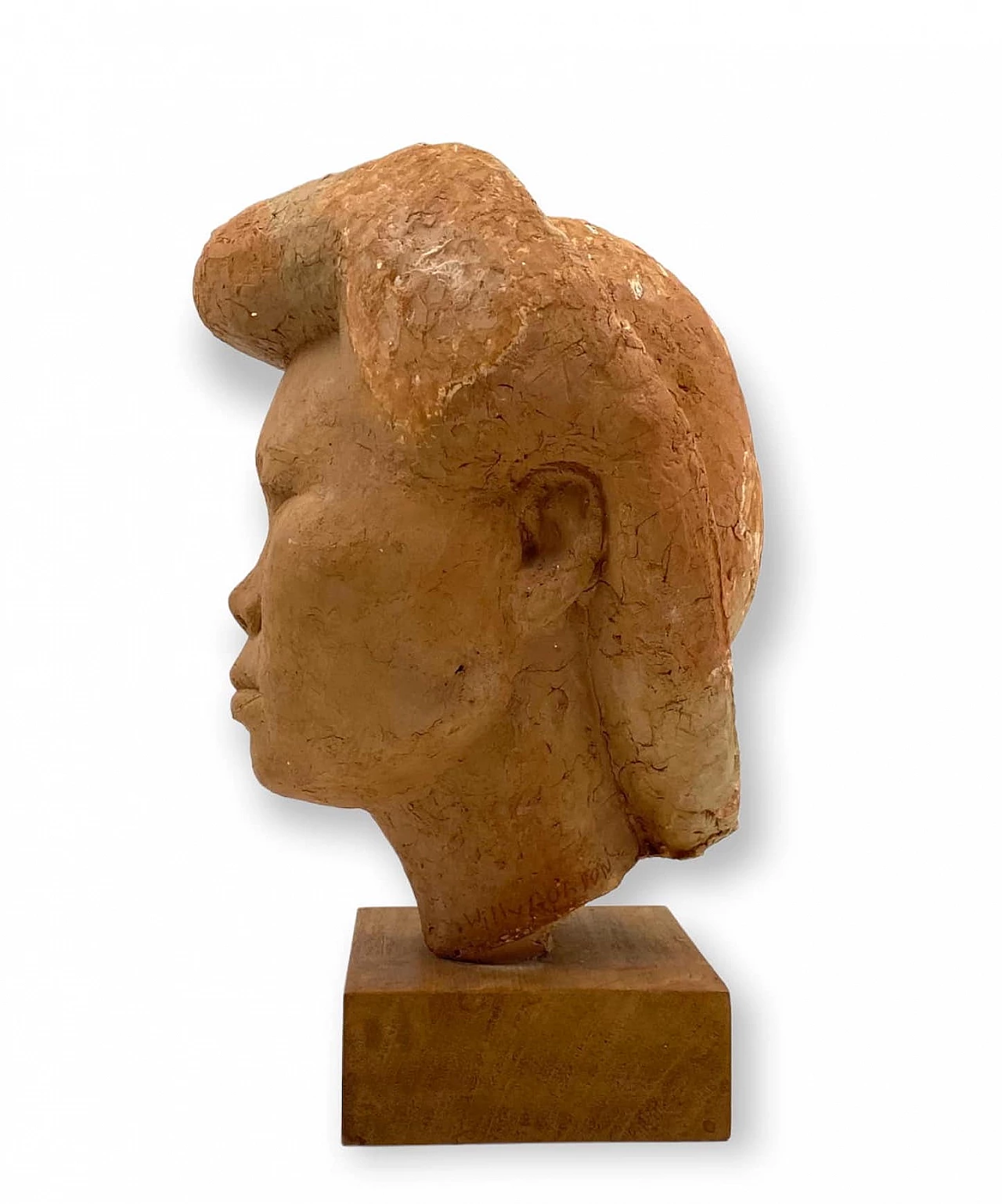 Willy Gordon, Akito girl's head, terracotta sculpture, 1940s 11