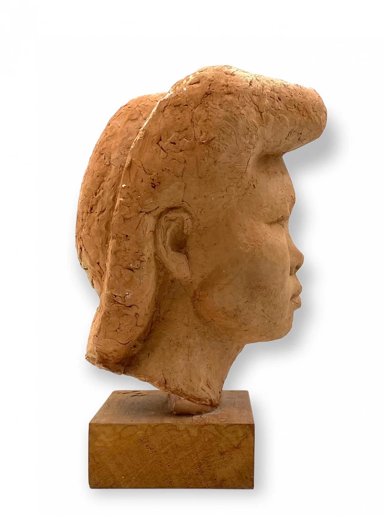 Willy Gordon, testa di ragazza Akito, scultura in terracotta, anni '40 16