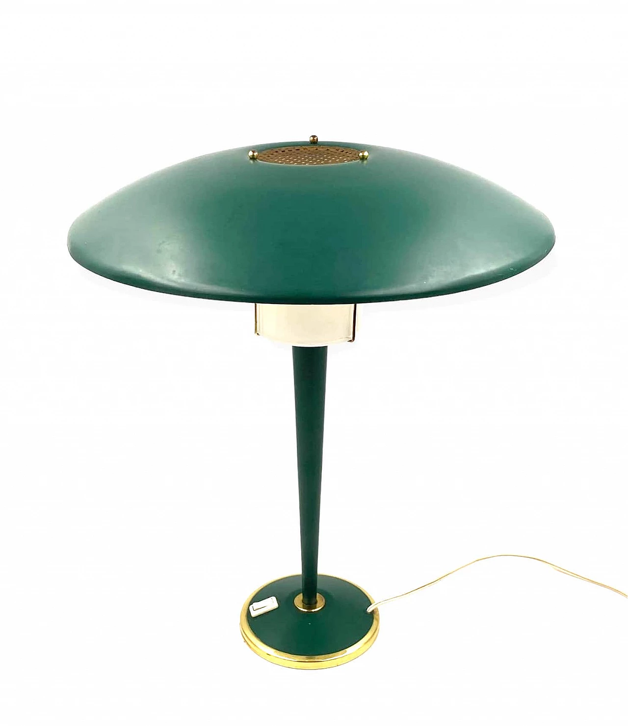 Lucite, metal and brass table lamp, 1960s 3