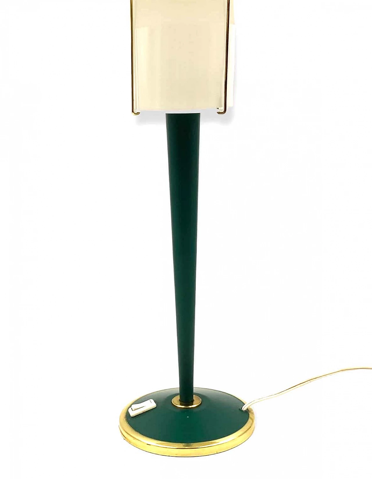 Lucite, metal and brass table lamp, 1960s 9