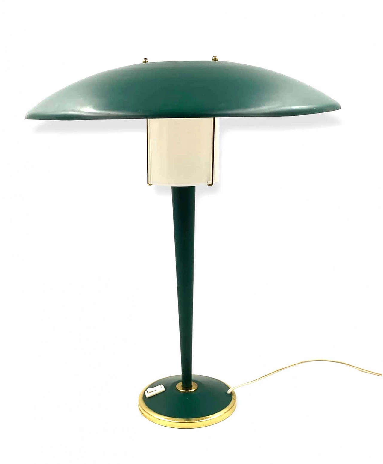 Lucite, metal and brass table lamp, 1960s 10