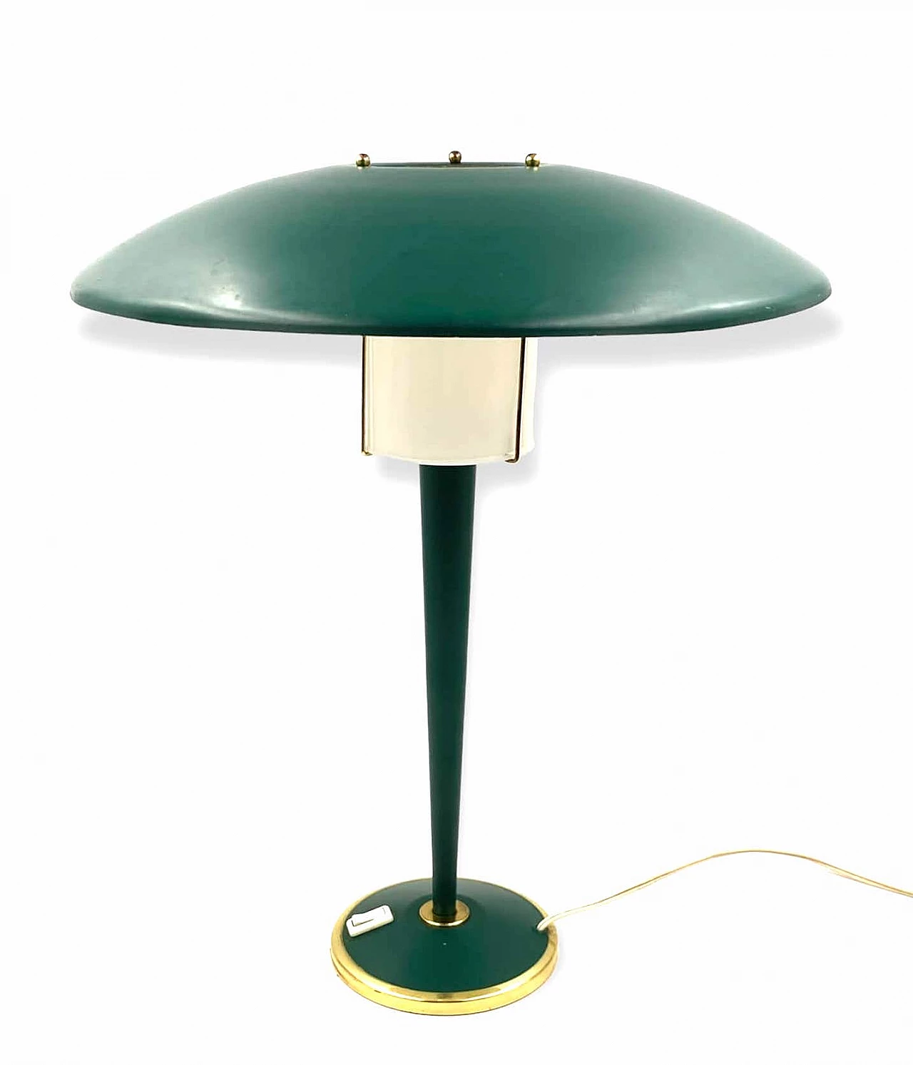 Lucite, metal and brass table lamp, 1960s 11