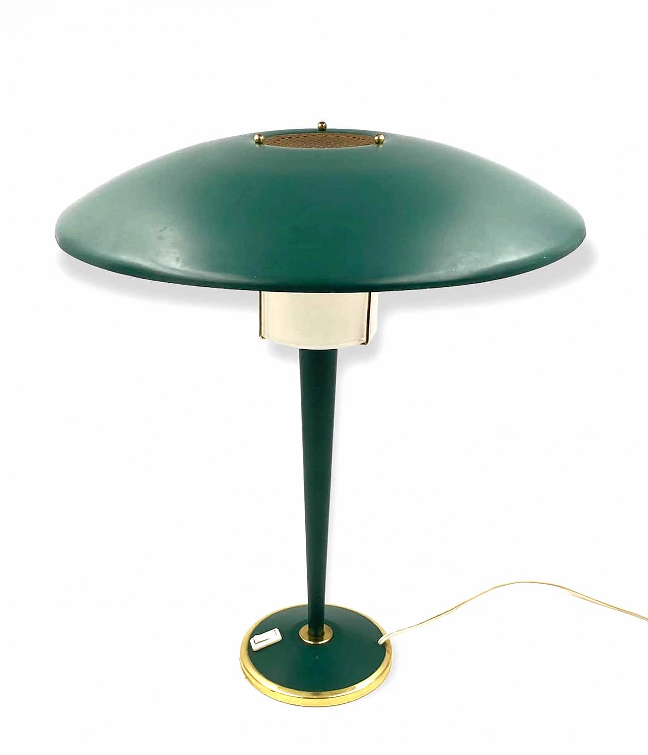 Lucite, metal and brass table lamp, 1960s 13