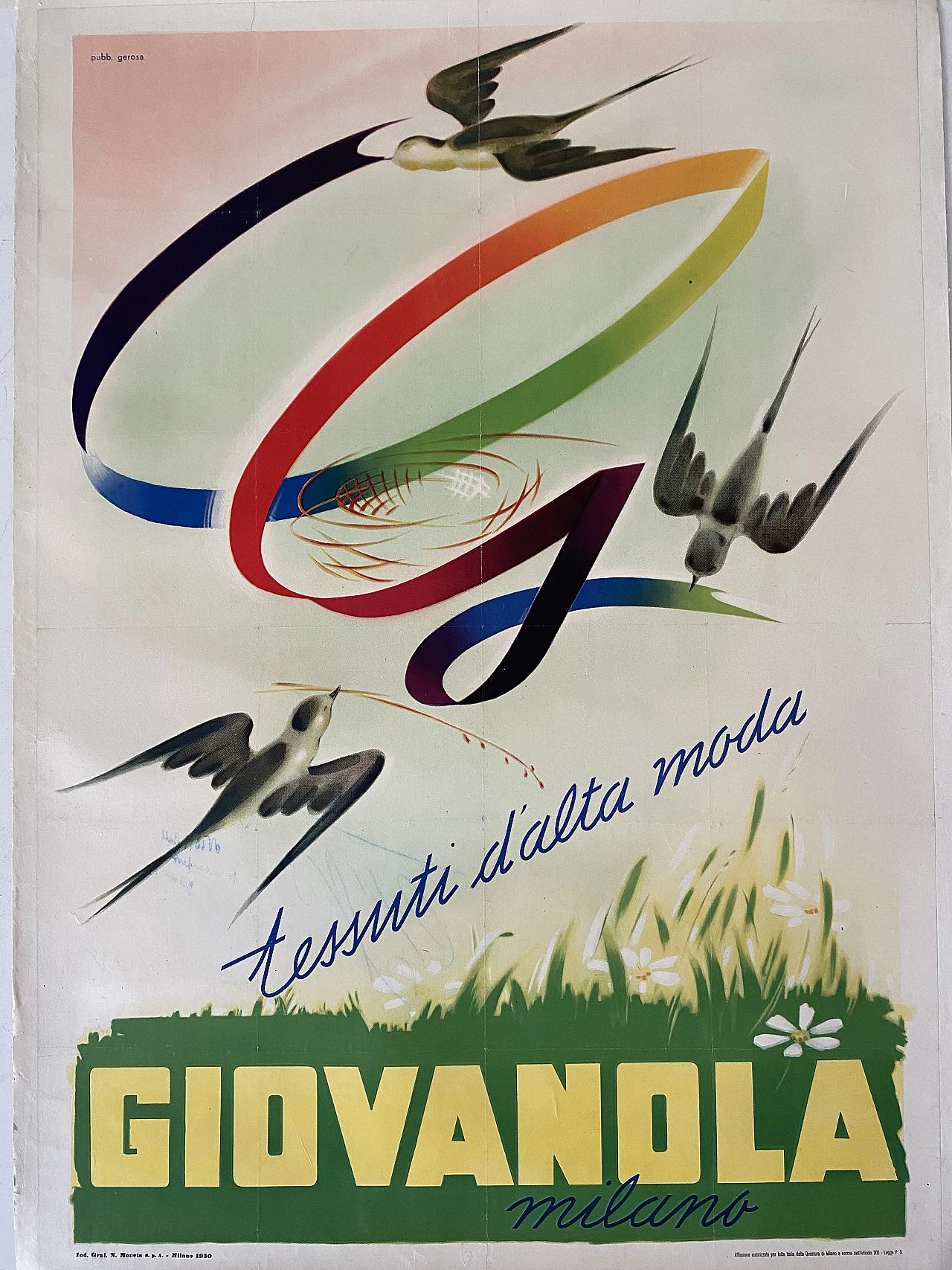 Giovanola advertising poster, 1960s 1
