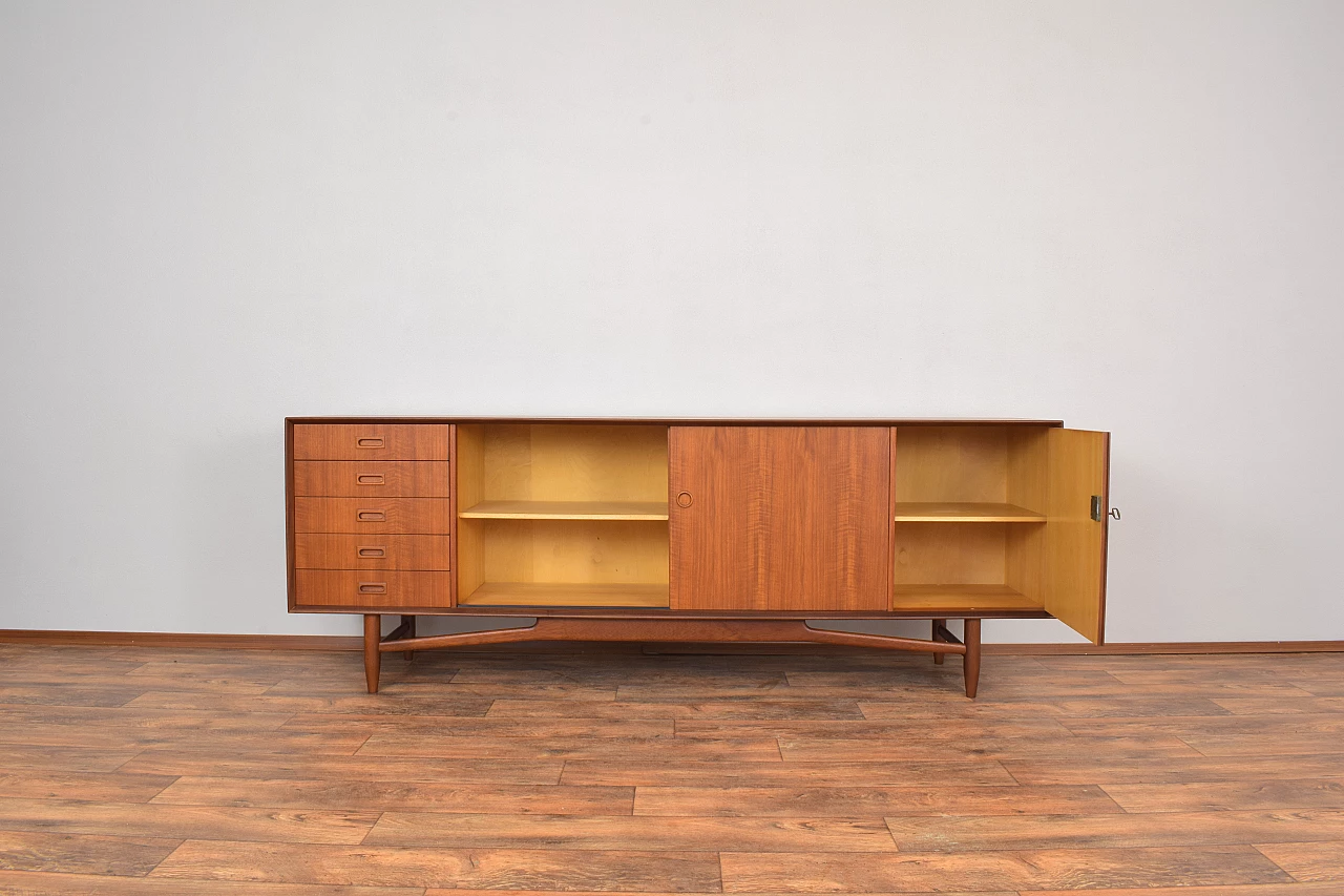 Danish teak sideboard with drawers and doors, 1960s 2