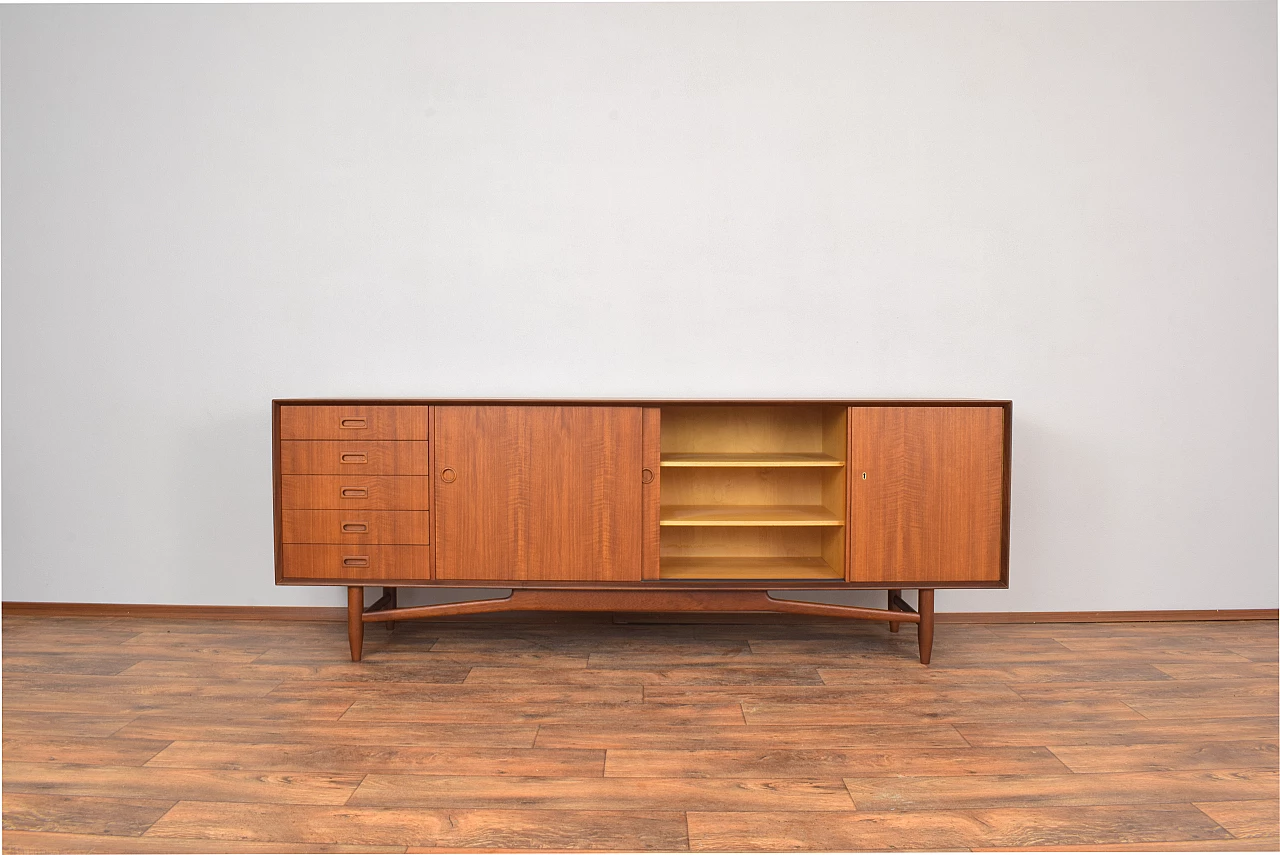 Danish teak sideboard with drawers and doors, 1960s 3