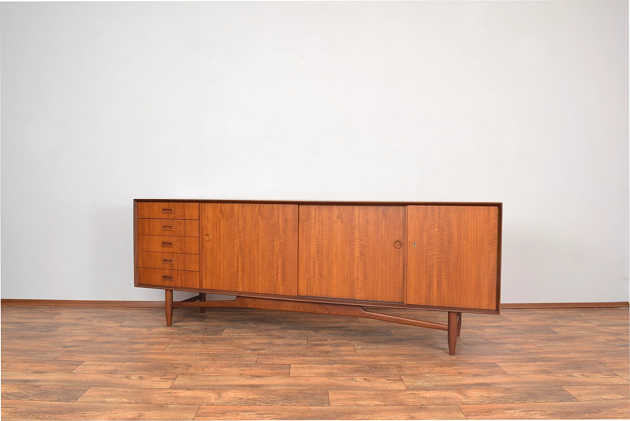 Danish teak sideboard with drawers and doors, 1960s 5