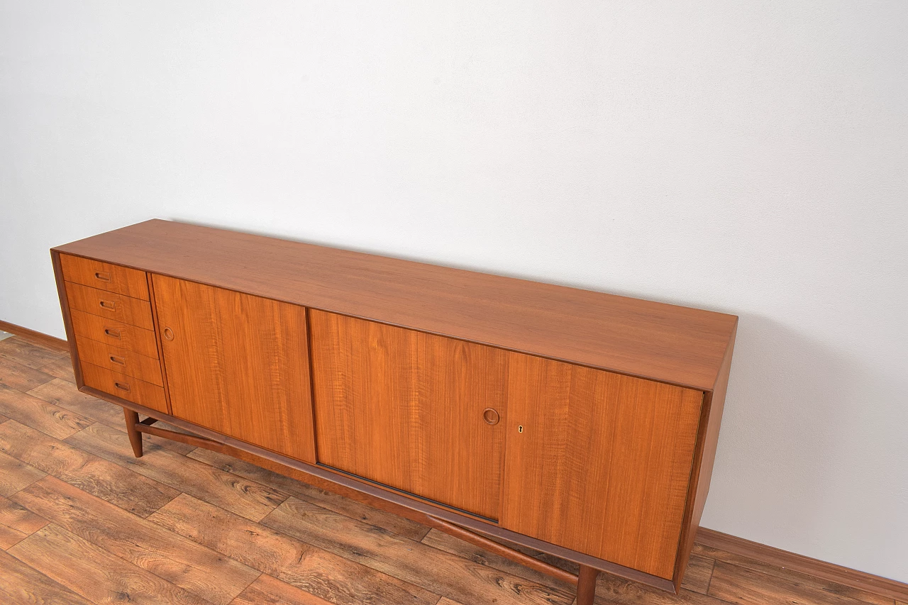 Danish teak sideboard with drawers and doors, 1960s 11