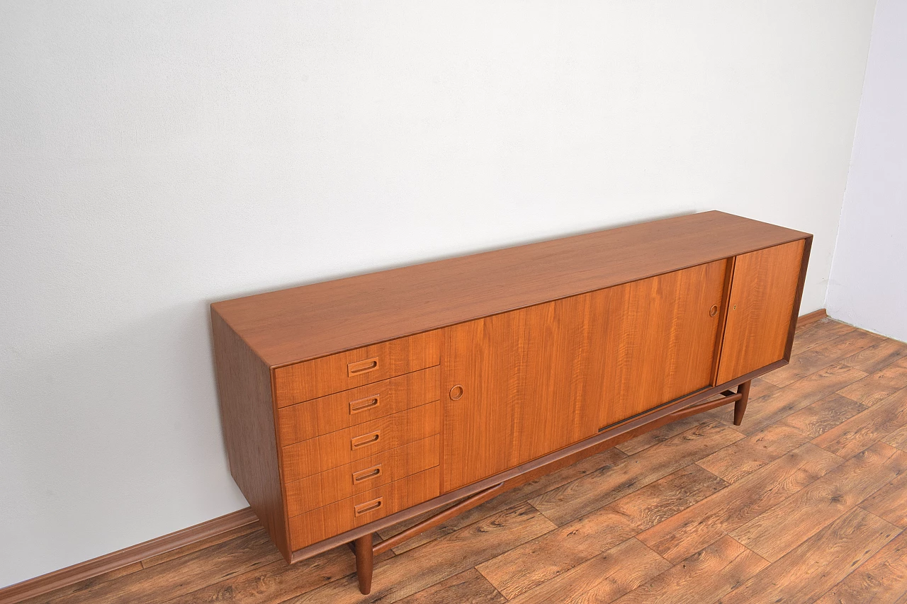 Danish teak sideboard with drawers and doors, 1960s 12